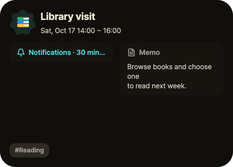 Event · Library visit