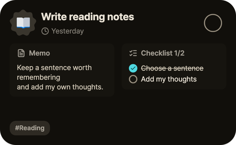 To-do · Write reading notes